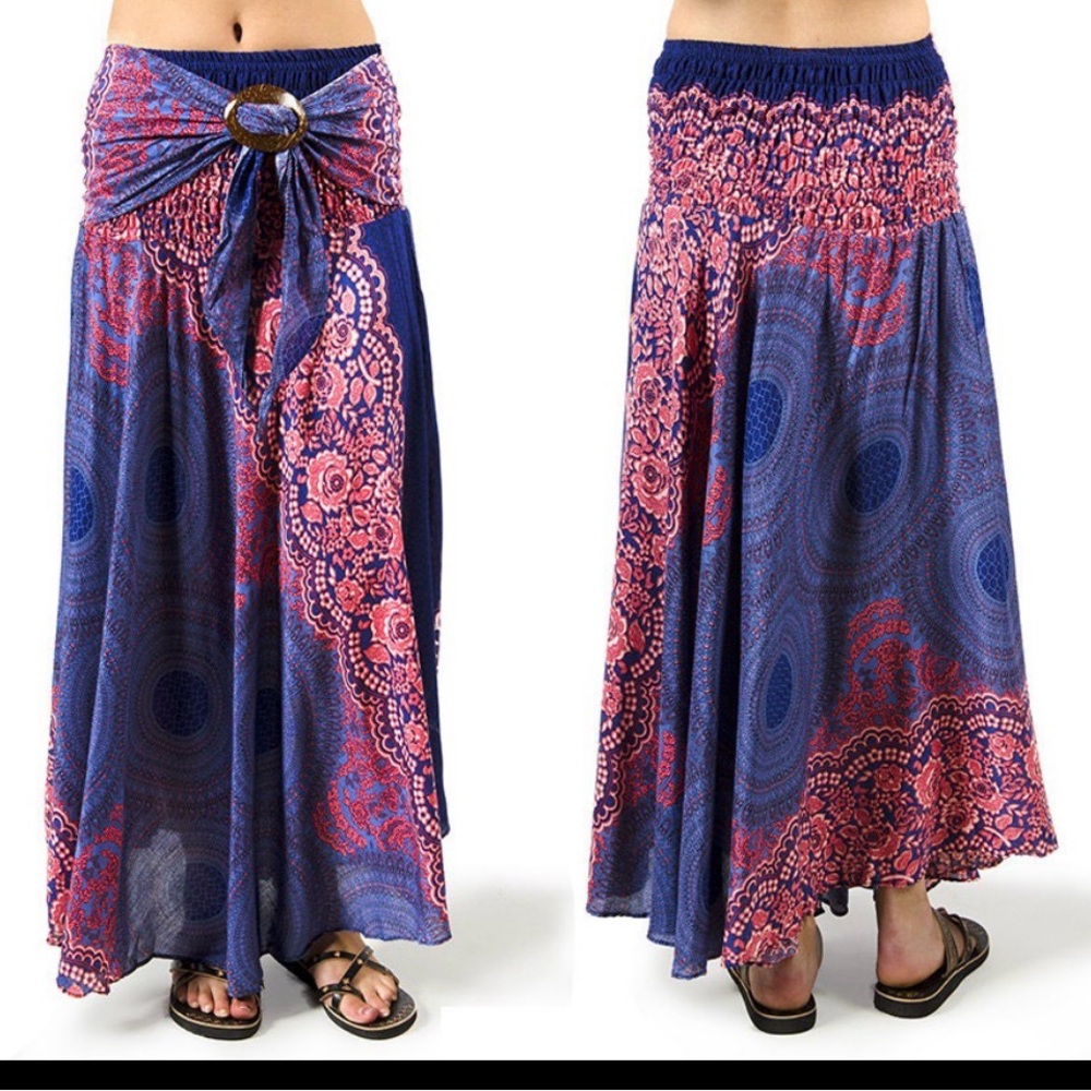 Coco Beach Hawaii Convertible Dress / Skirt Bohemian Size OSFM - Picture 2 of 12
